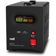 Stabilizator automat de tensiune cu releu 1500VA, negru