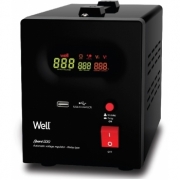 Stabilizator automat de tensiune cu releu 500VA, negru