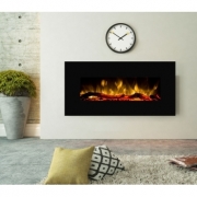 Pluto negru semineu electric de perete