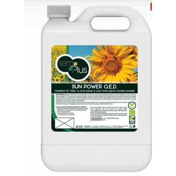 Fertilizant EC foliar cu acizi humici si acizi fulvici pentru floarea soarelui, Sun Power Q.E.D., 10 litri, SemPlus #1