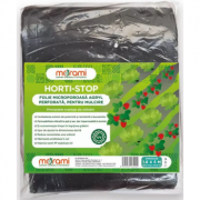 Folie microporoasa neagra perforata pentru mulcire, Horti-Stop, 50 g/mp 1.6X50M