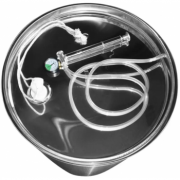 Butoi inox cu capac flotant si canea 300 litri, Satinat