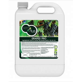 Ingrasamant lichid cu humat de potasiu pentru vita de vie, Grapes Pro, 10 litri, SemPlus