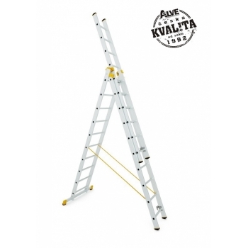 Scara universala cu trei tronsoane forte 8612, 3x12 trepte, Alverosal