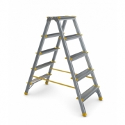 Scara din aluminiu cu urcare pe ambele tronsoane 965/925, 2x5 trepte, Alverosal