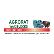Raticid pentru combaterea rozatoarelor, Agrorat Wax Blocks, 5 kg (20gr), Farmavit