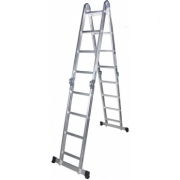 Scara multifunctionala STR404, 4 segmente x 4 trepte, din aluminiu, 4.6 metri