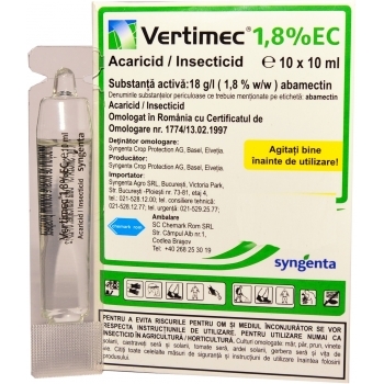 Acaricid/Insecticid Vertimec 1.8% EC(10 ml) Syngenta