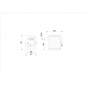 Soba canadiana pe lemne Vancouver, cu usa de otel, putere 11kw, volum incalzit 200m cubi #4